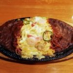 北海道遠軽町 「cafe & restaurant TIROL」のピザ風スパゲティ